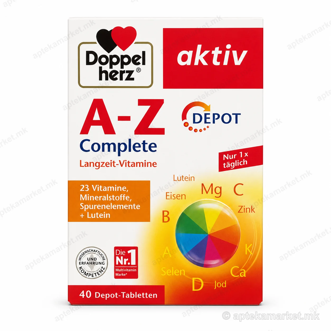 Doppelherz aktiv A-Z Complete Depot 40 tabletëa paketim, AptekaMarket