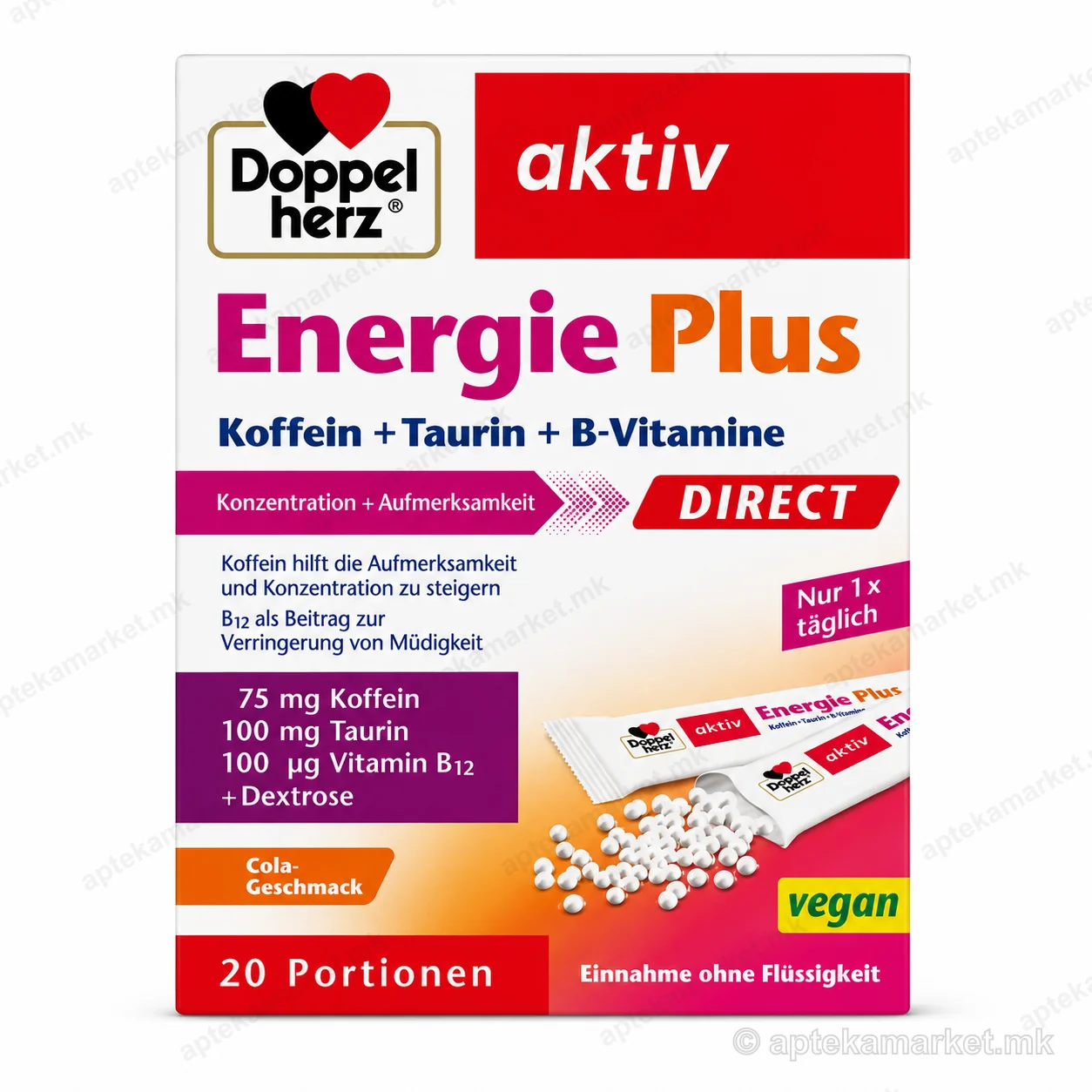 Doppelherz aktiv Energie Plus Direct кесички 20 - Doppelherz