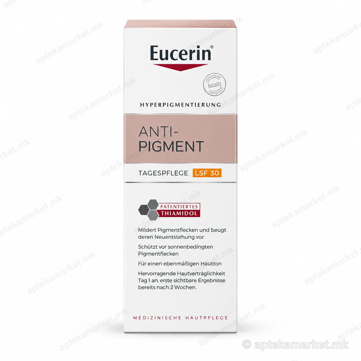 Eucerin Anti-Pigment Day Care SPF30 од Eucerin пакување на бела позадина