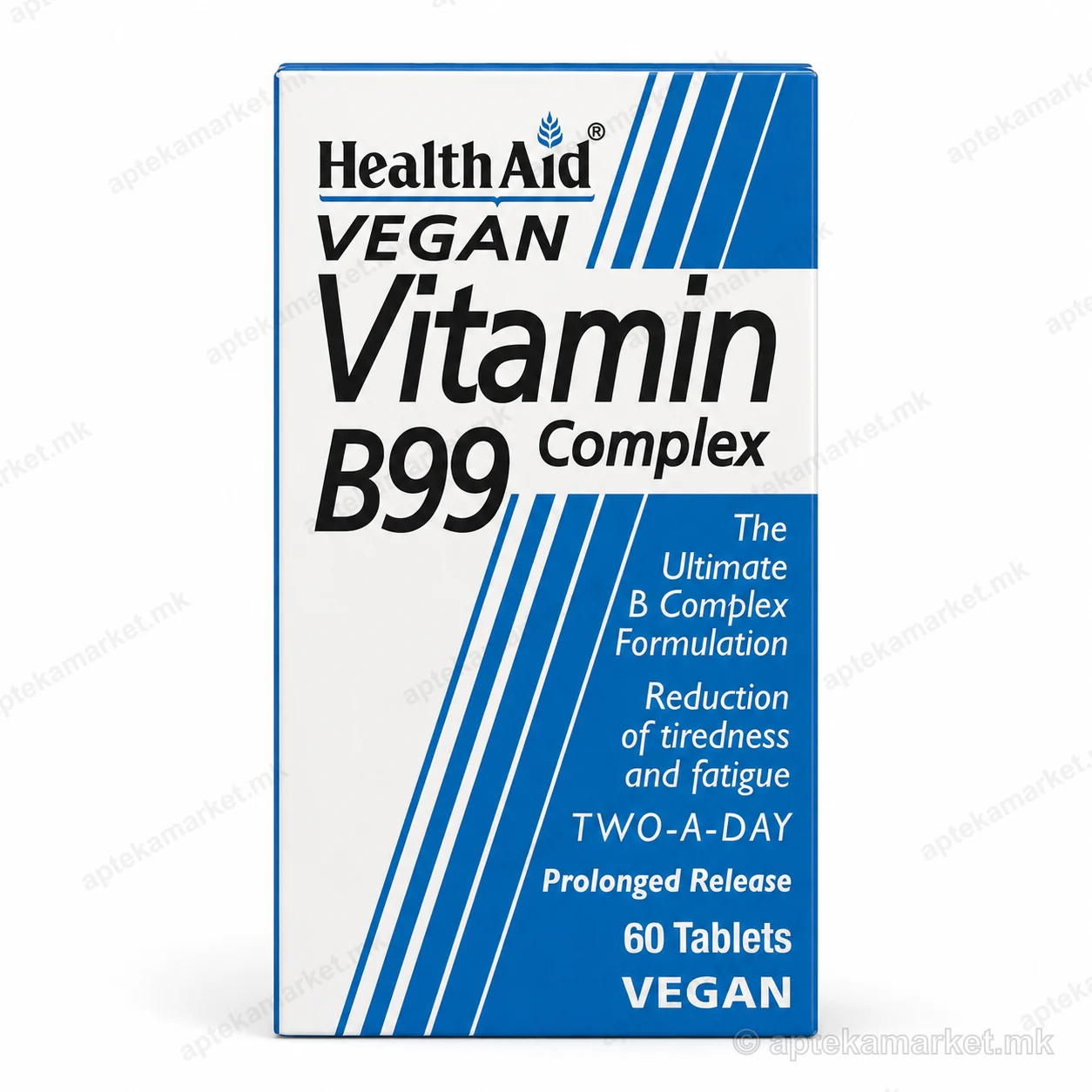 HealthAid Vegan Vitamin B99 Complex 60 tabletëa paketim, AptekaMarket