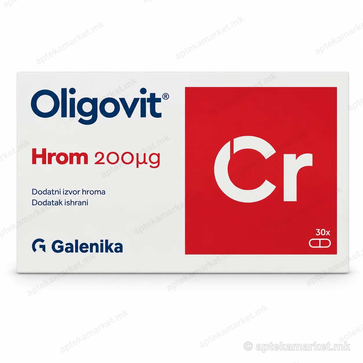Oligovit Hrom 200 μg 30 tabletëa paketim, AptekaMarket