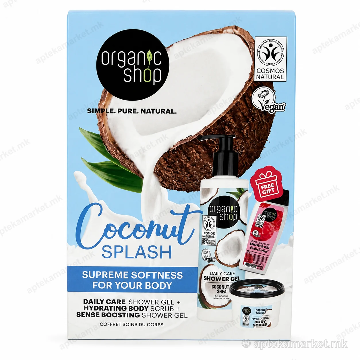 Organic Shop Coconut Splash Body Care Set сет за нега на тело пакување