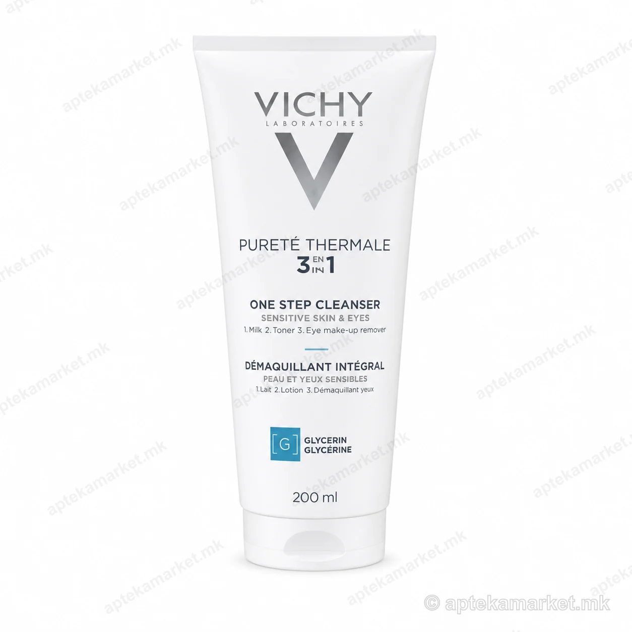 Vichy Pureté Thermale 3-in-1 One Step Cleanser од Vichy пакување на бела позадина